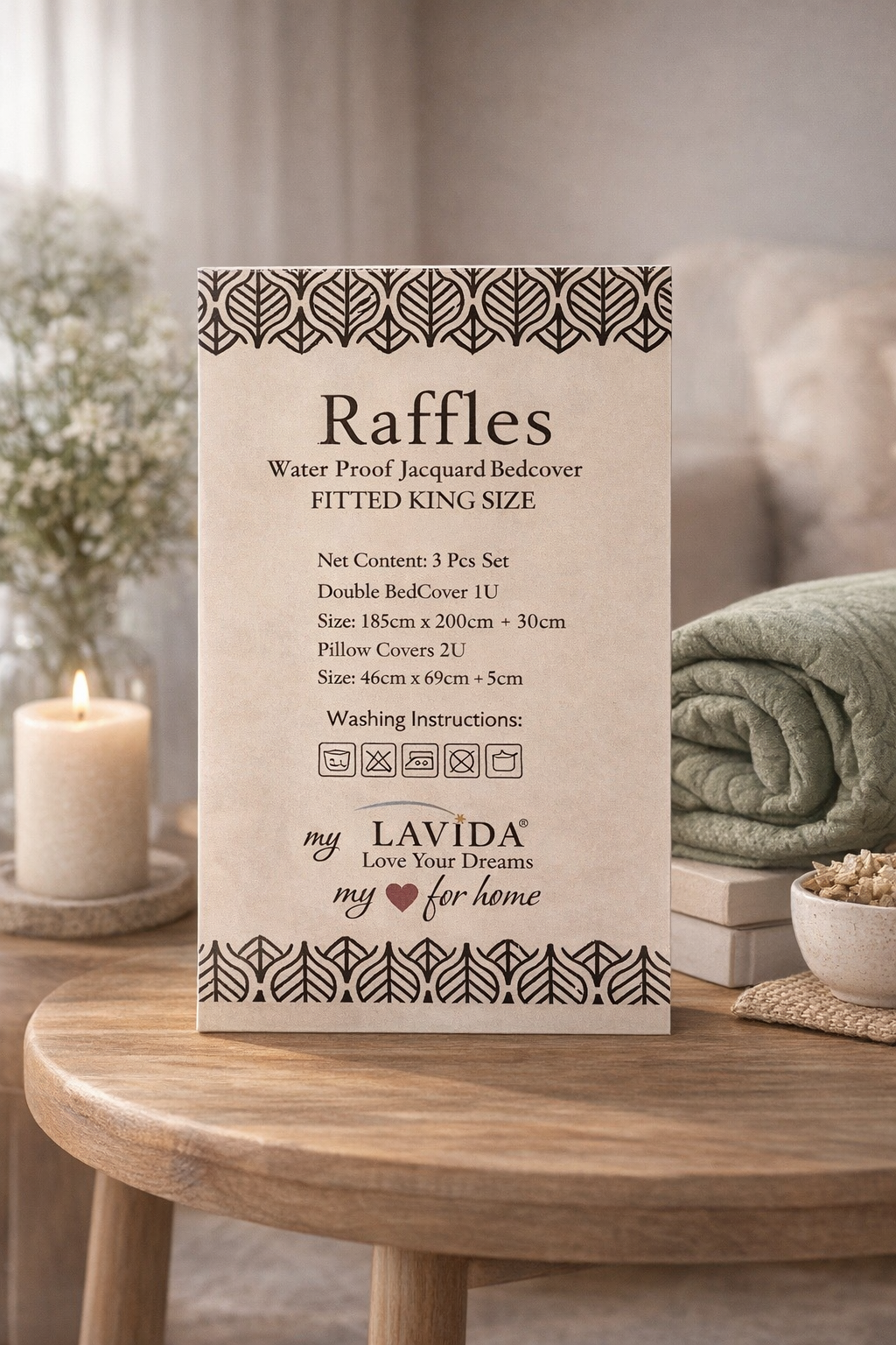 Raffles Waterproof Bedcover Set