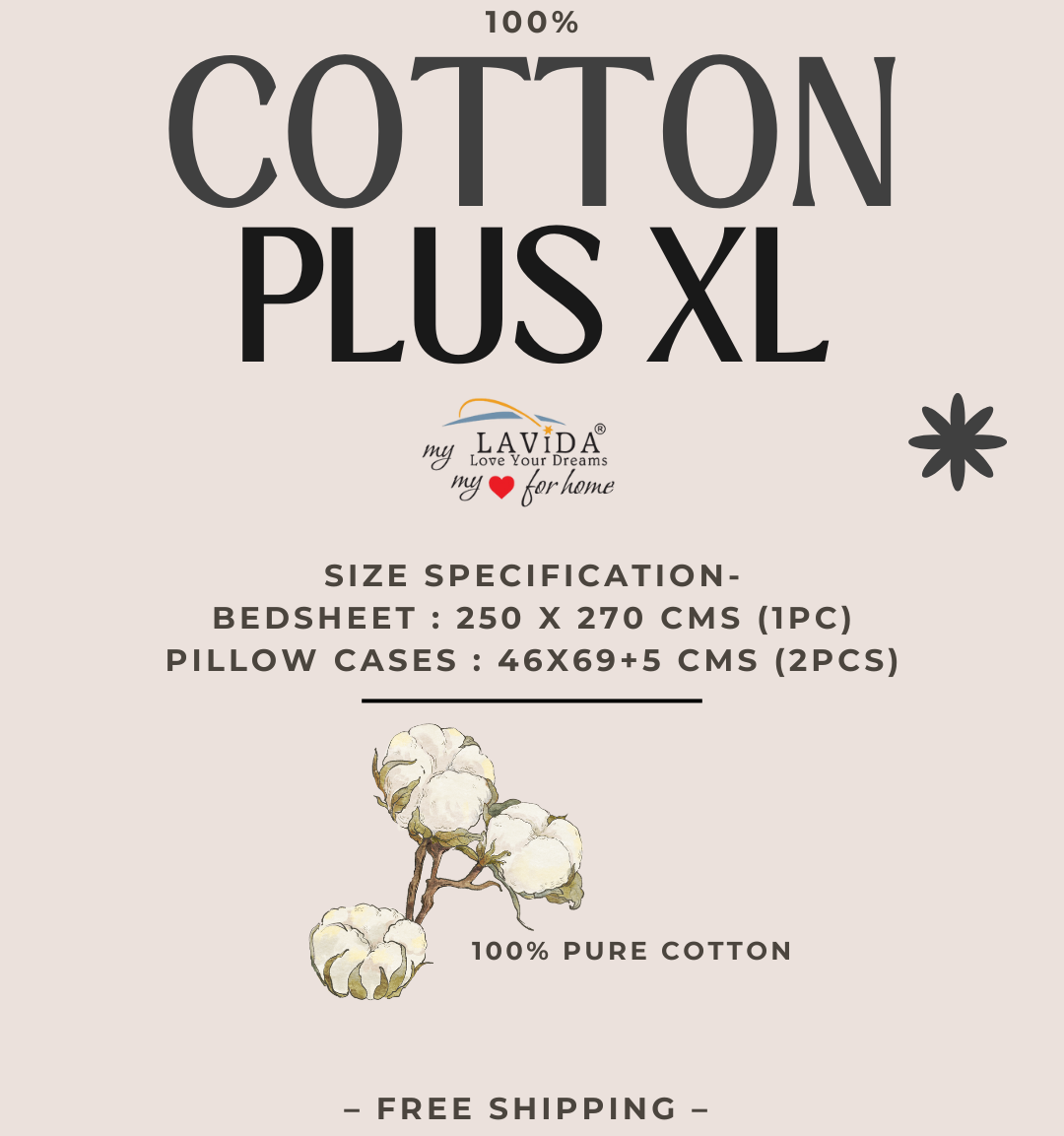 Cotton Plus XL Bedsheet Set